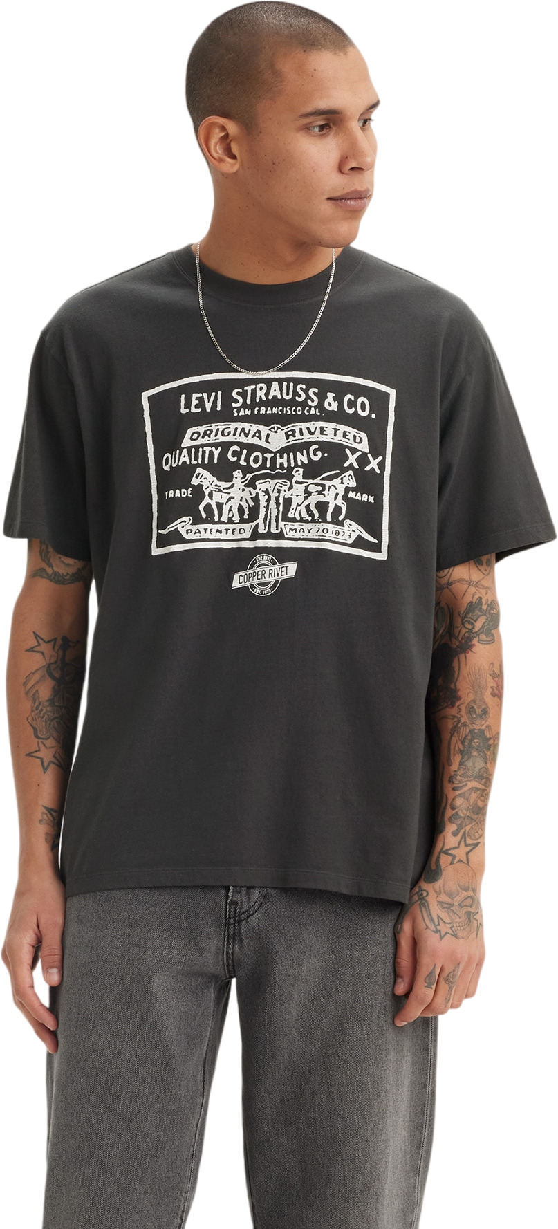 

Футболка мужская LEVIS Men Vintage Fit Graphic Tee черная XL, Черный, Men Vintage Fit Graphic Tee