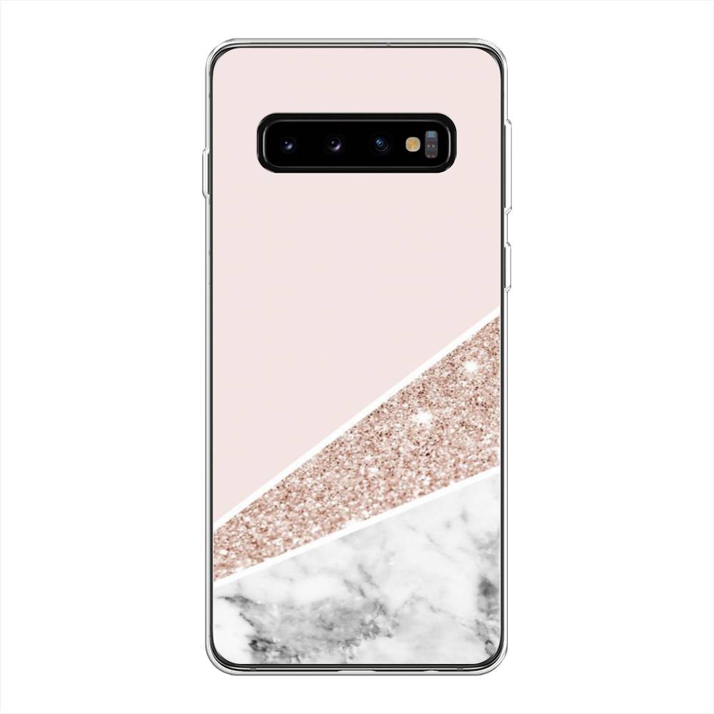 

Чехол на Samsung Galaxy S10 Plus "Блестящий розовый мрамор", 27150-3