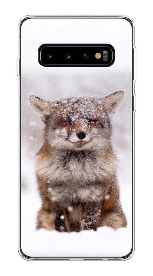 

Чехол на Samsung Galaxy S10 Plus "Зимняя лиса", Белый;серый;коричневый, 27150-1