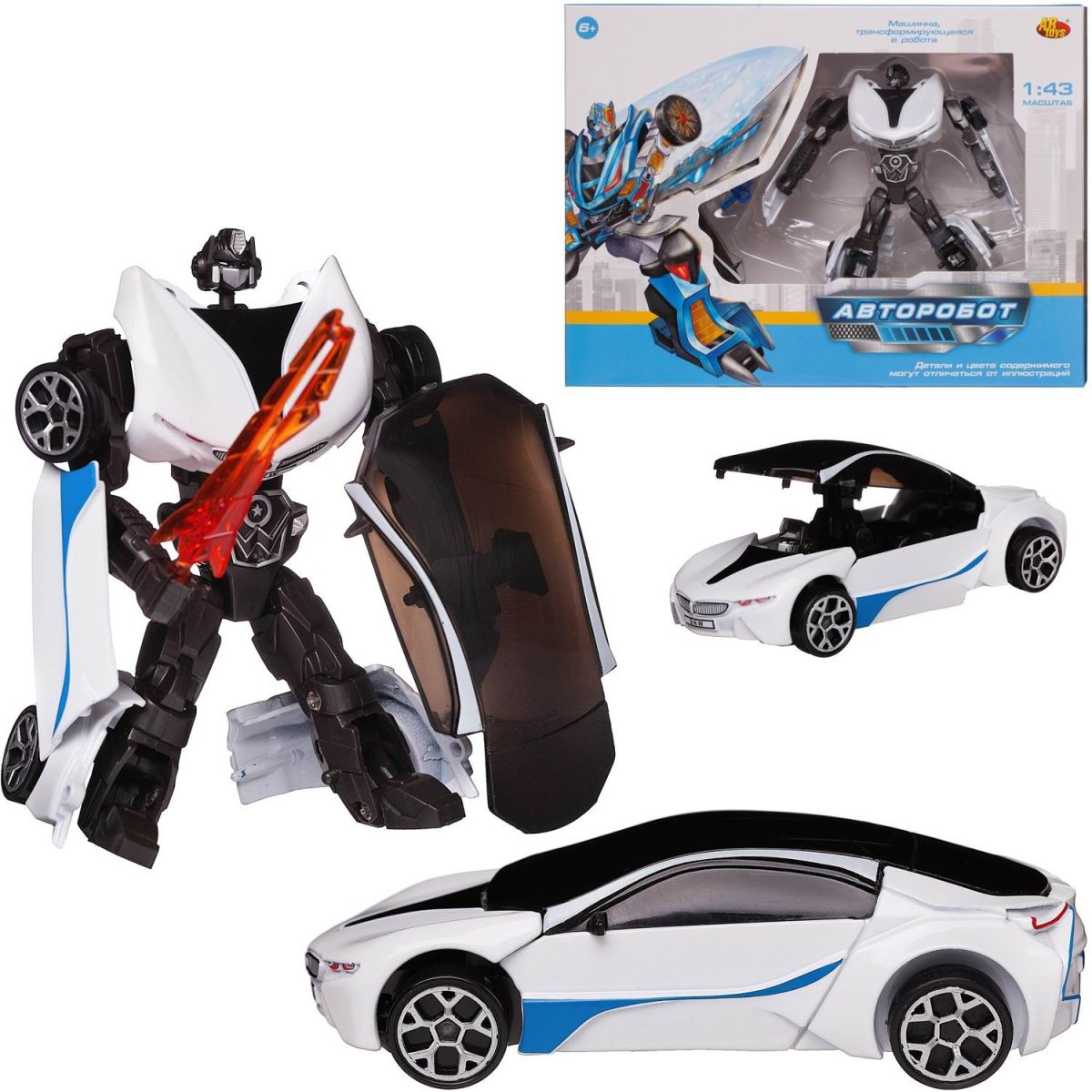 

Робот-трансформер ABtoys Авторобот белый в коробке, 1:43