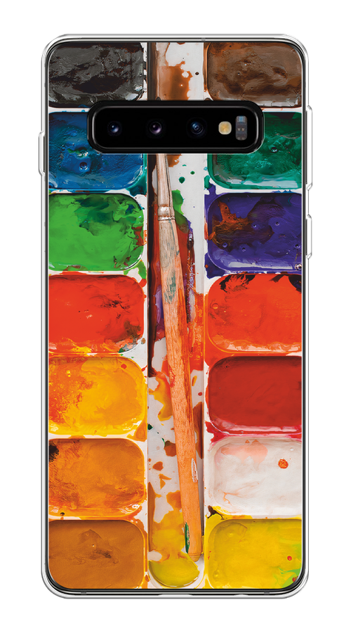

Чехол на Samsung Galaxy S10 Plus "Акварель", Красный;желтый;синий, 27150-4
