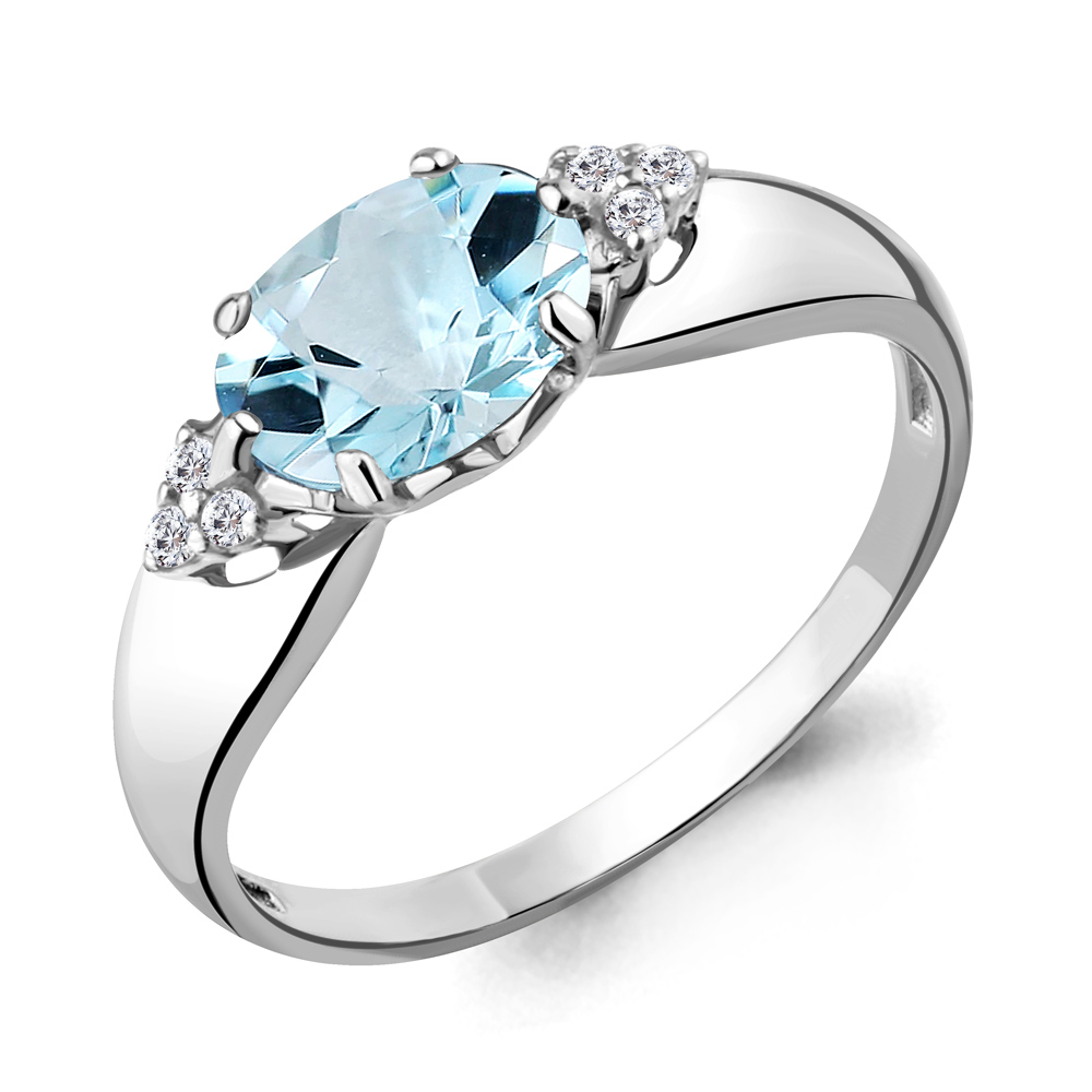 

Кольцо из серебра с топазом Aquamarine Aquamarine 6914702А_925_р р, 6914702А_925_р