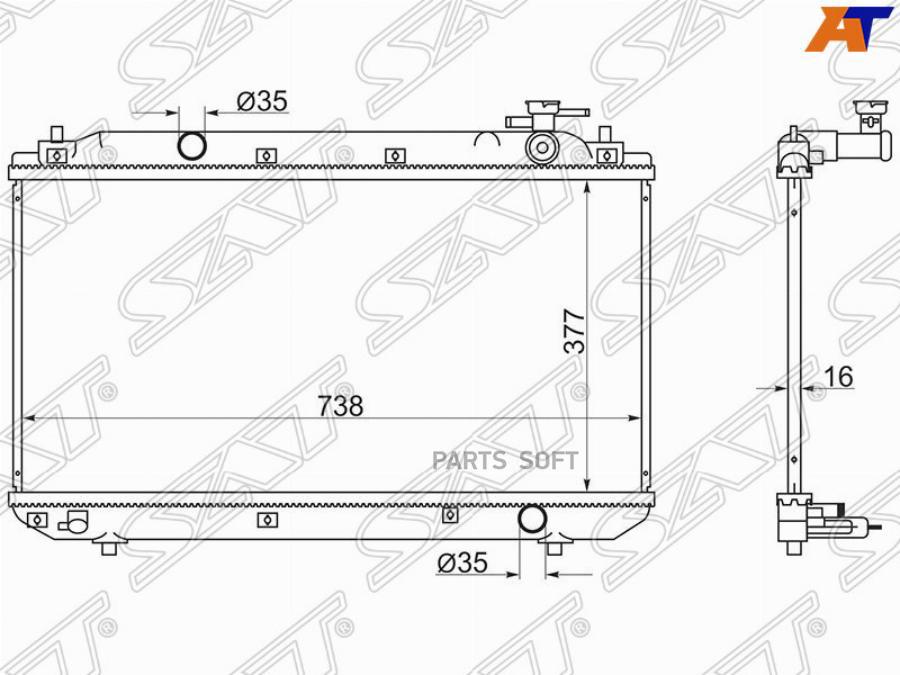 

Sat Ch0001-1 Радиатор Chery Tiggo 1.6/1.8 05- 1Шт