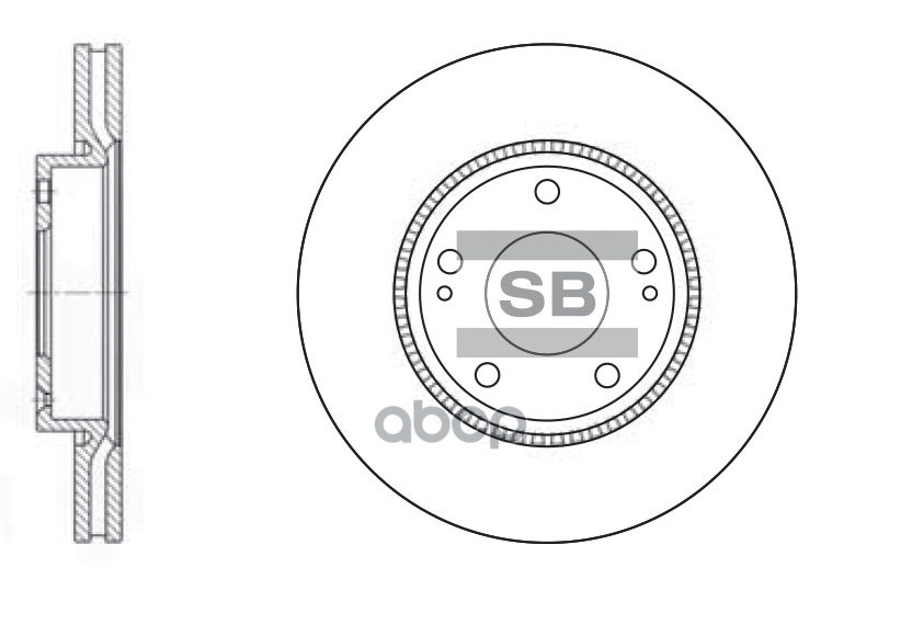 

Диск Тормозной Sd1048 (51712-3k000) Sangsin brake арт. SD1048