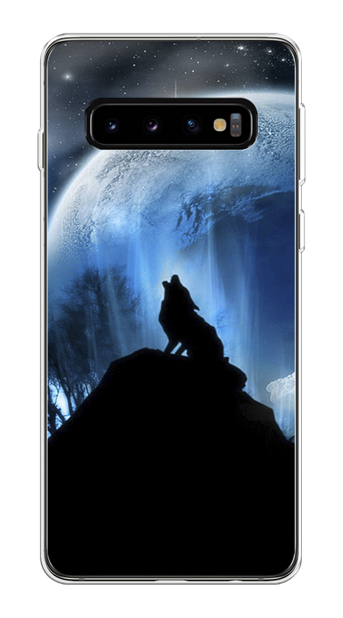 

Чехол на Samsung Galaxy S10 Plus "Волк 2", Синий;черный;белый, 27150-1