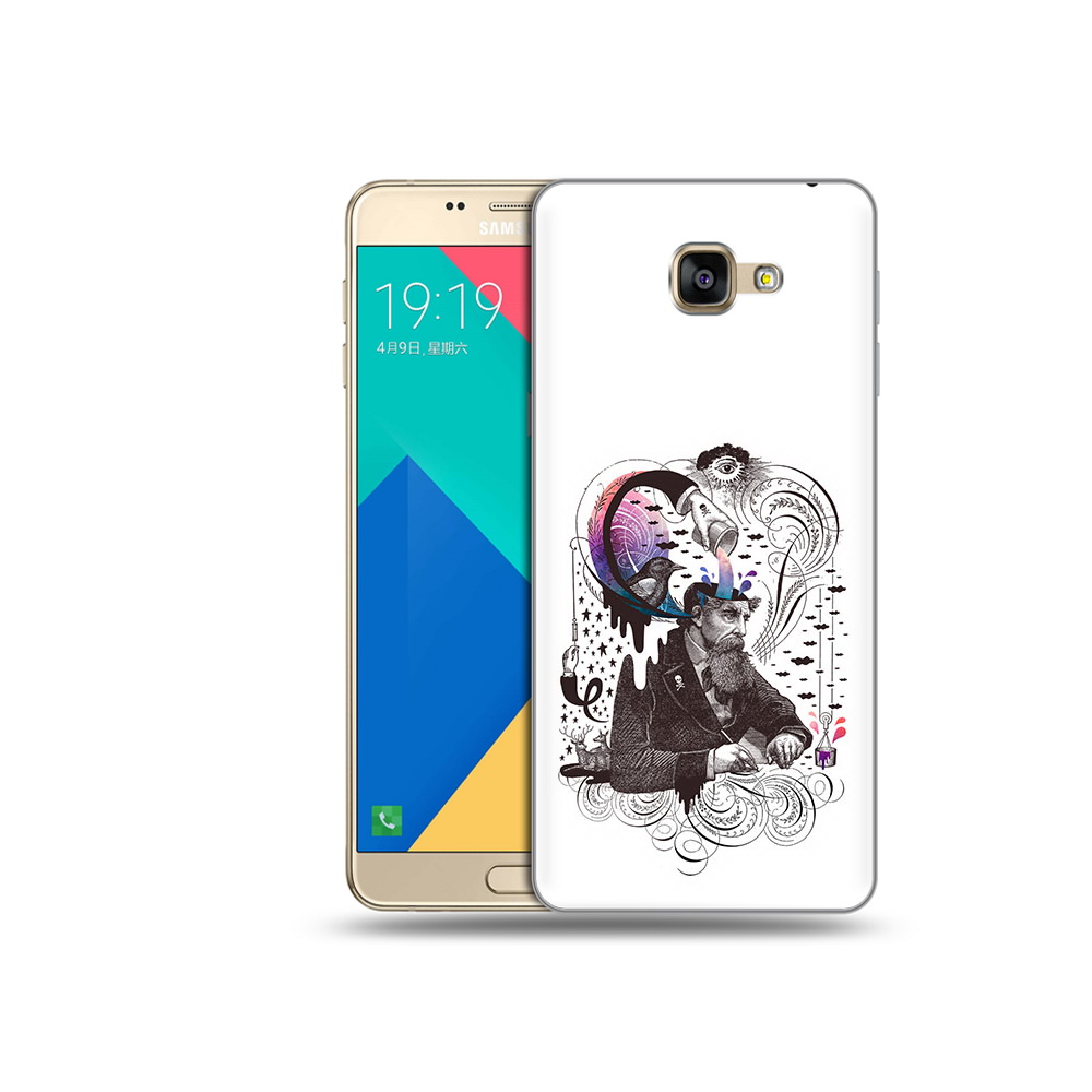 

Чехол MyPads Tocco для Samsung Galaxy A9 абстракция думающий мужчина (PT25200.562.210), Прозрачный, Tocco
