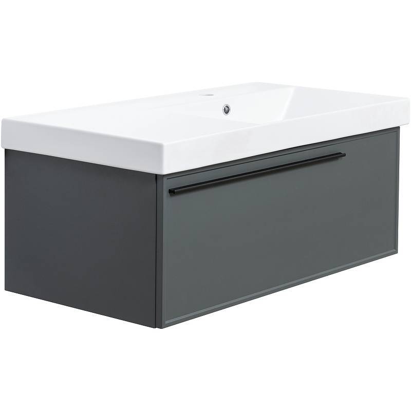 Тумба с раковиной La Fenice Elba Grigio серый 90 тумба с раковиной belbagno kraft mini 50 cemento grigio петли справа