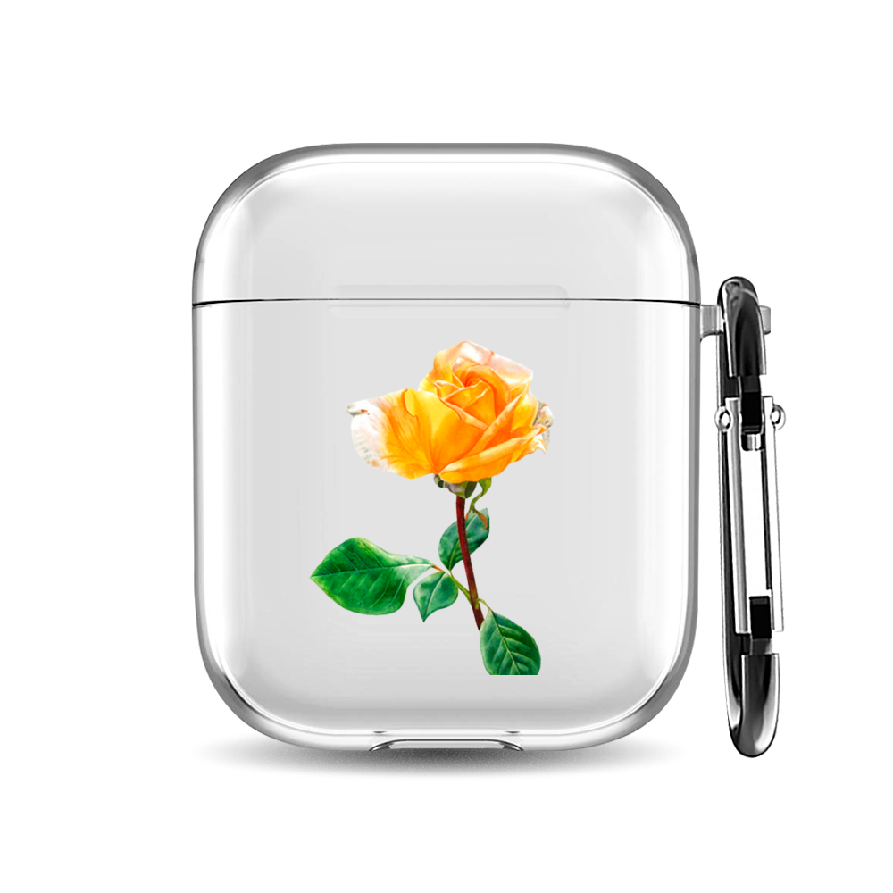 

Силиконовый чехол для наушников Airpods 1/2 "Желтая роза", AIPC-410-9A-1