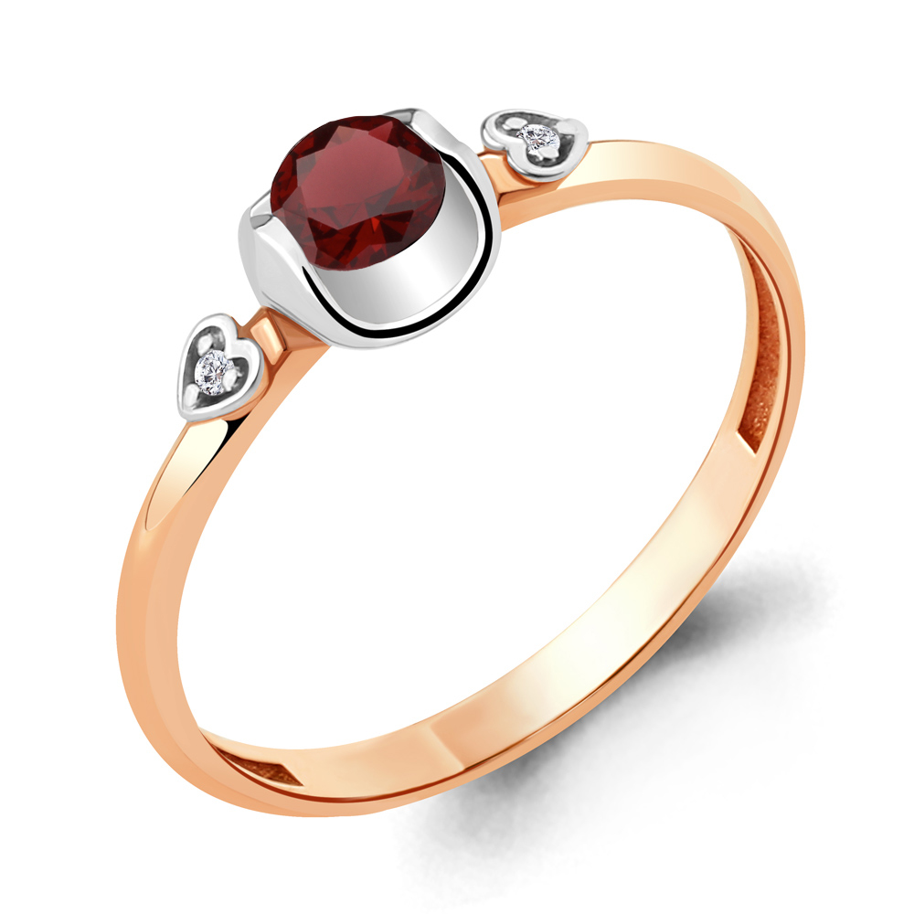 

Кольцо из серебра с гранатом Aquamarine Aquamarine 6912603А_925_з р, 6912603А_925_з