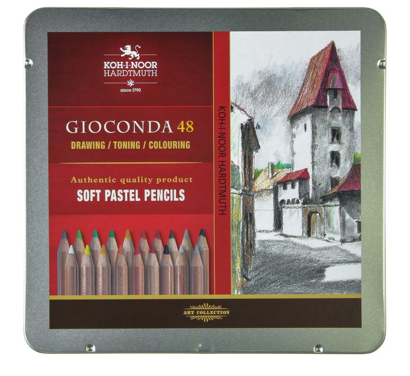 

Мелки сухие в карандаше KOH-I-NOOR Gioconda, набор 48 цв., Разноцветные