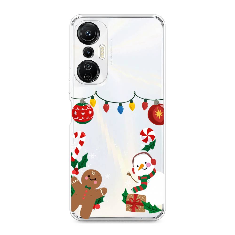 

Чехол на Infinix Hot 20S "Новогоднее настроение", Коричневый;красный;зеленый, 3103650-5