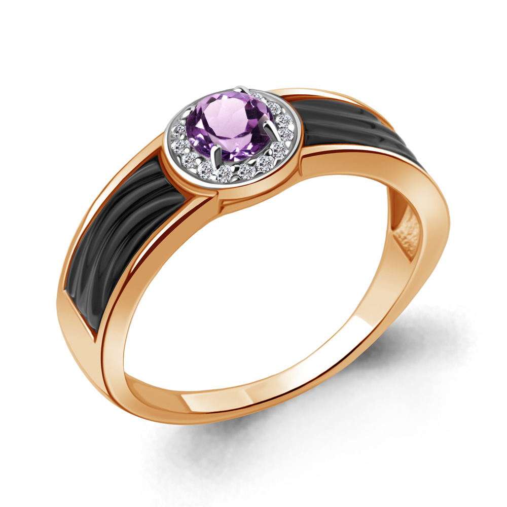 

Кольцо из серебра с аметистом Aquamarine Aquamarine 6911804А_925_з р. 18, 6911804А_925_з