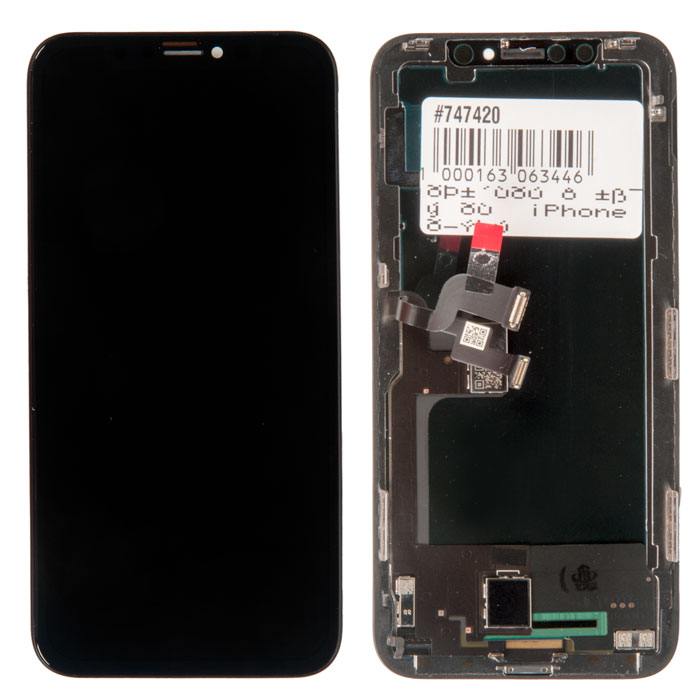 

Дисплей в сборе с тачскрином для iPhone X (OLED) HE, черный