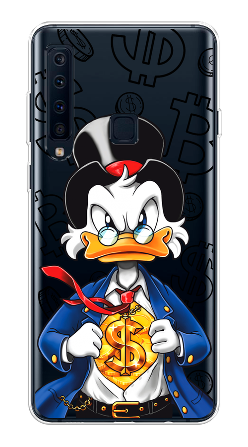 

Чехол на Samsung Galaxy A9 2018 "Scrooge Goldman", Черный;белый;синий, 26650-1