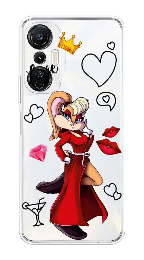 

Чехол на Infinix Hot 20S "Rich Lola Bunny", Красный;бежевый;оранжевый, 3103650-6
