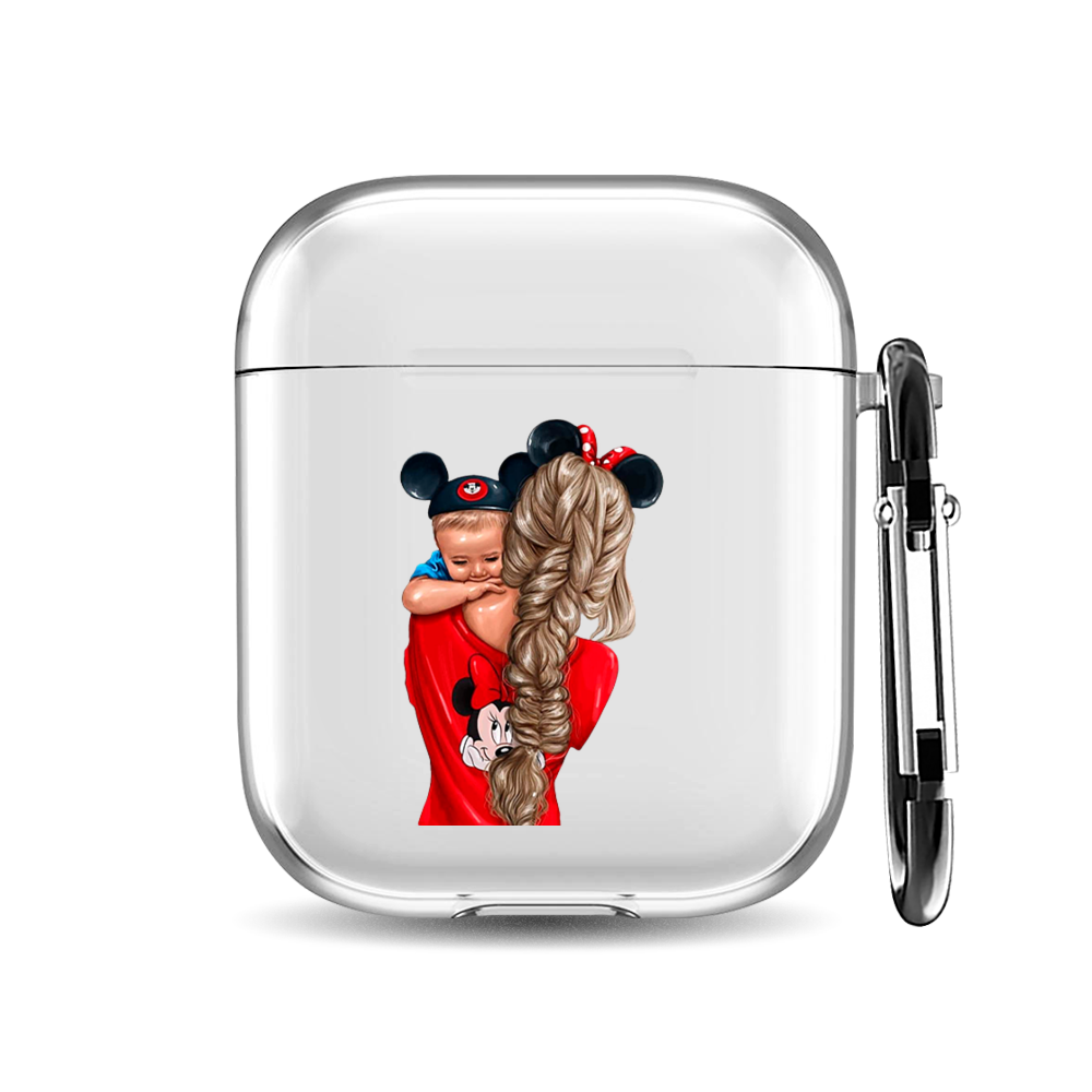 

Силиконовый чехол для наушников Airpods 1/2 "Baby mouse", AIPC-410-9A-1