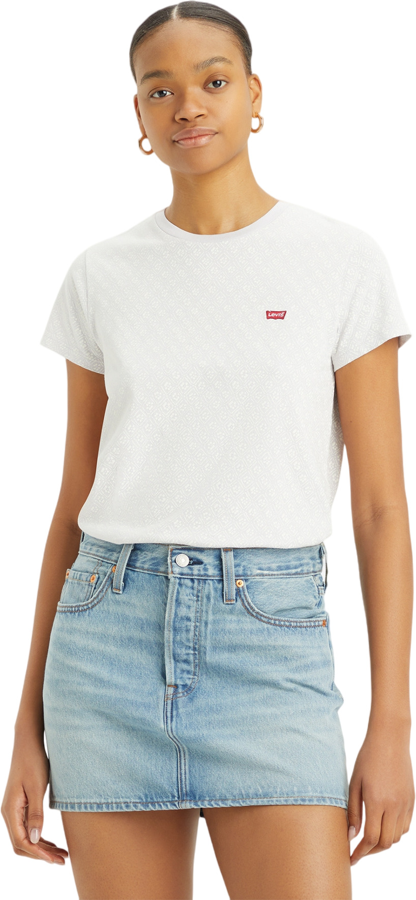 

Футболка женская LEVIS Women The Perfect Tee белая S, Белый, Women The Perfect Tee