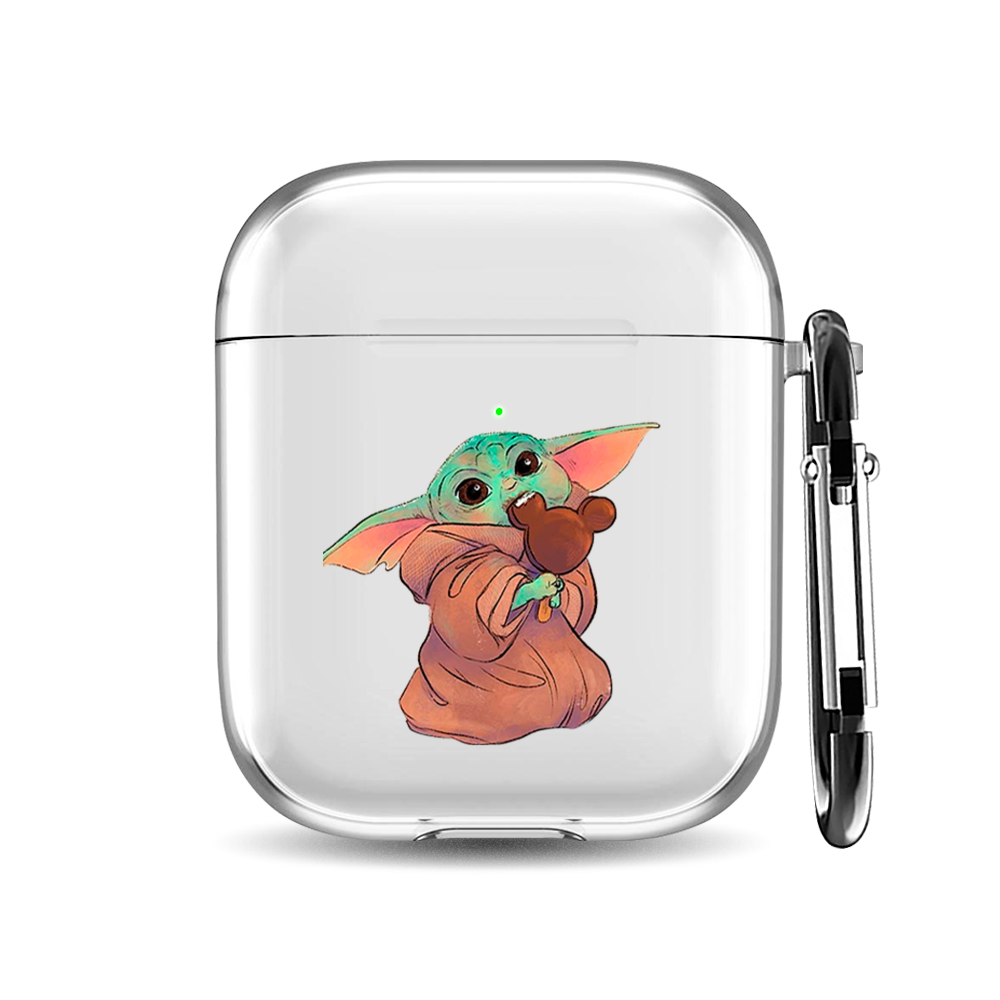 

Силиконовый чехол для наушников Airpods 1/2 "Малыш Йода с шоколадкой", AIPC-410-9A-1