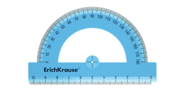 Транспортир Erich Krause Standard 10 см в ассортименте
