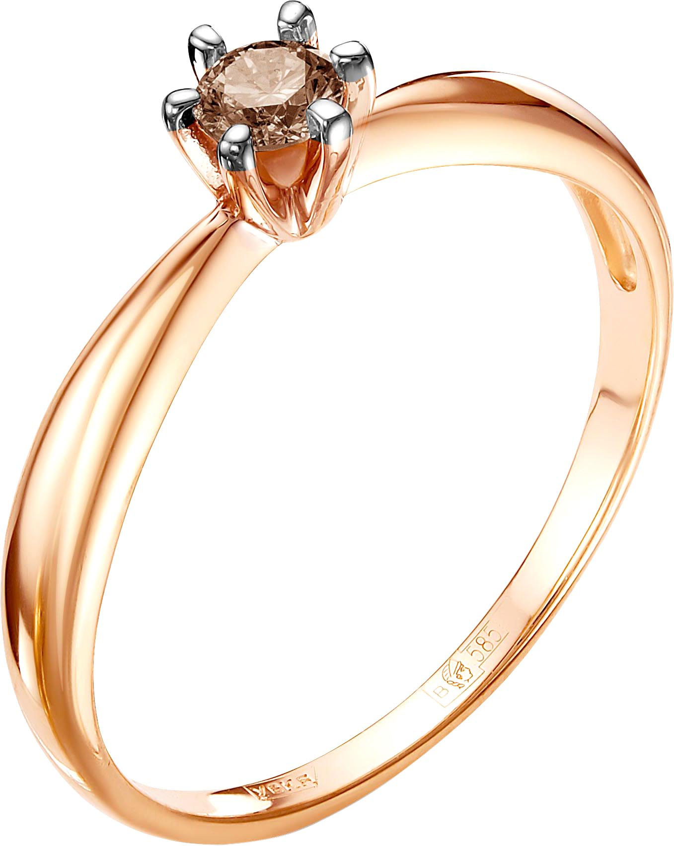 

Кольцо из красного золота с бриллиантом р.17.5 Vesna jewelry 1608-151-09-00, 1608-151-09-00