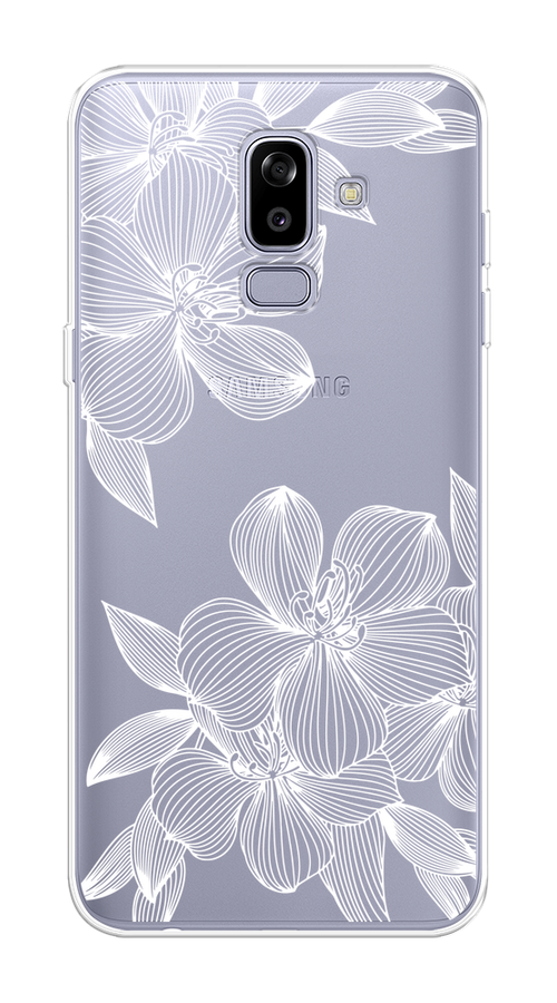 

Чехол на Samsung Galaxy J8 "Крокус", Белый;прозрачный, 26550-1
