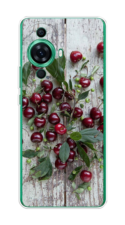 

Чехол на Huawei Nova 11 Pro "Вишня", Бордовый;зеленый;серый, 6121350-1