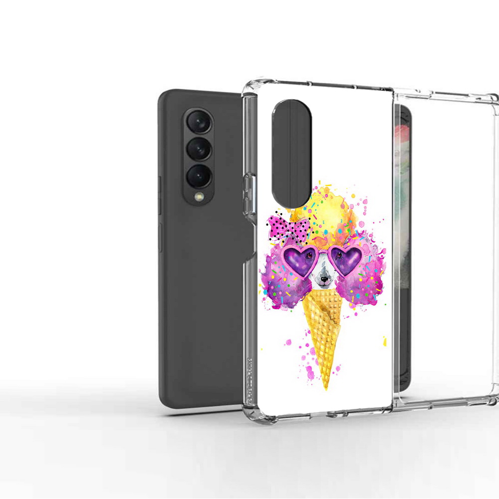 

Чехол MyPads Tocco для Samsung Galaxy Z Fold 3 Рожок, Прозрачный, Tocco