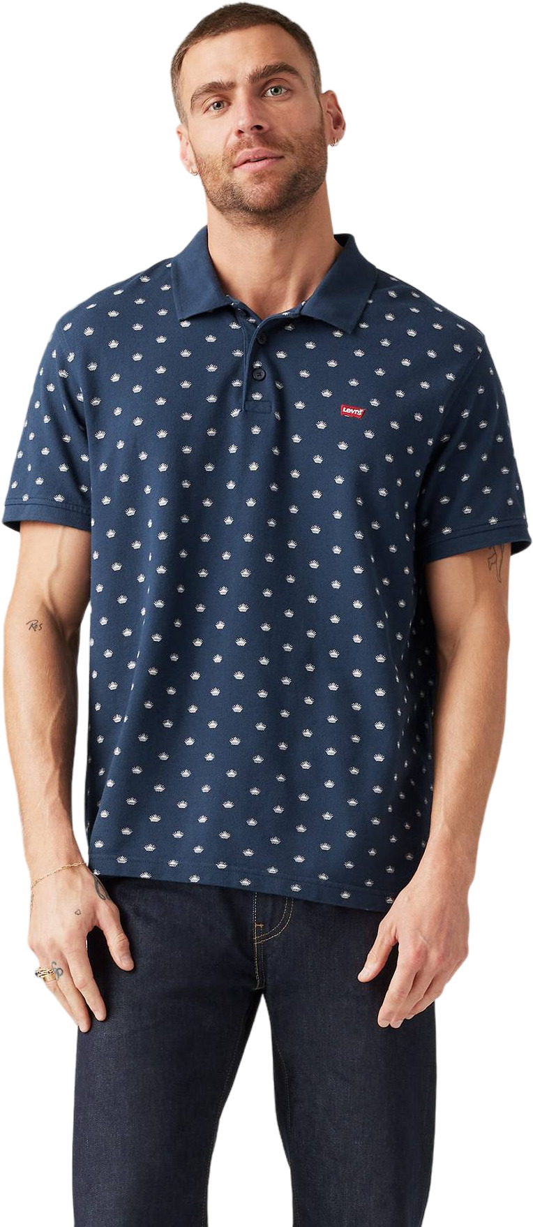 

Футболка мужская LEVIS Men New Housemark Polo синяя S, Синий, Men New Housemark Polo