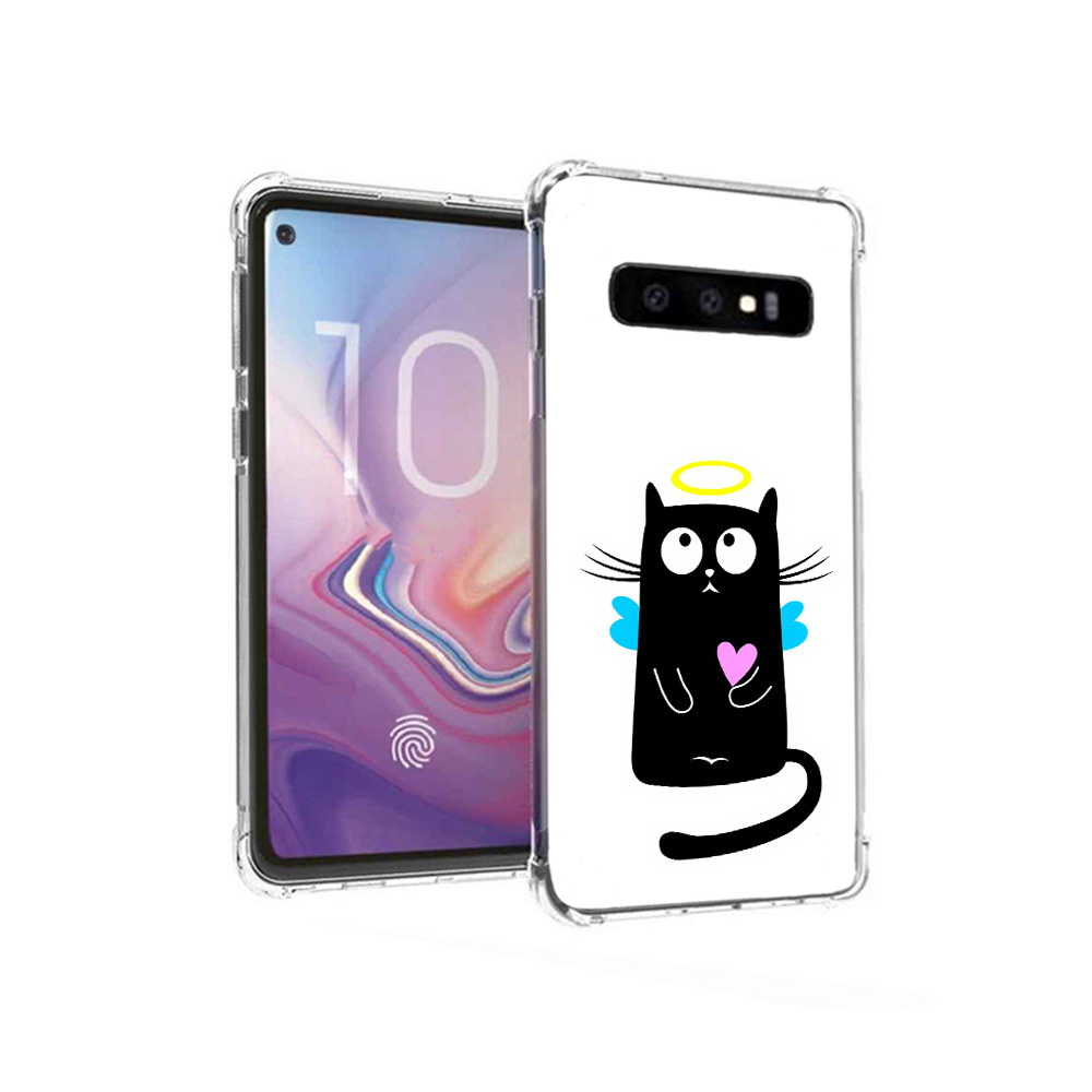 

Чехол MyPads Tocco для Samsung Galaxy S10 Кот ангелок (PT125897.498.96), Прозрачный, Tocco