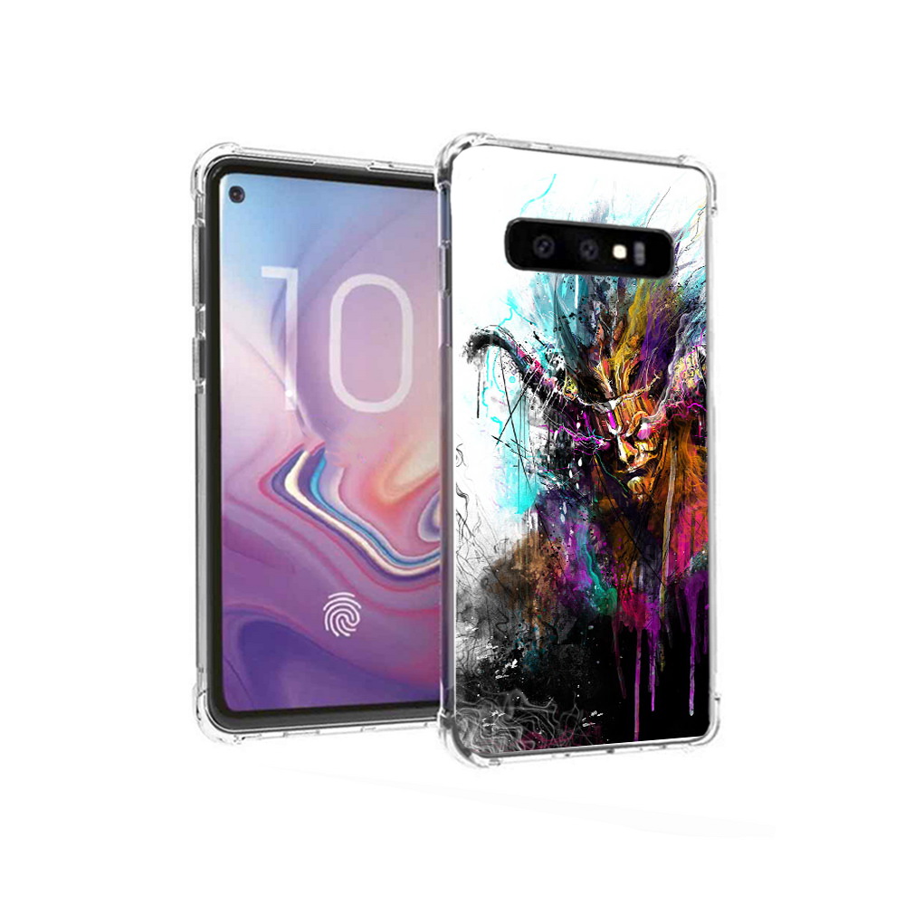 

Чехол MyPads Tocco для Samsung Galaxy S10 яркий дьявол (PT125897.498.709), Прозрачный, Tocco