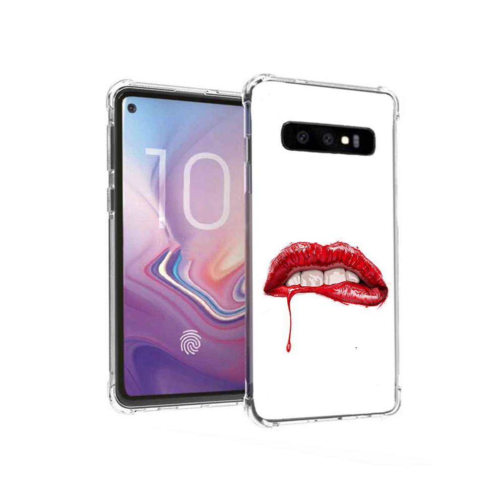 

Чехол MyPads Tocco для Samsung Galaxy S10 яркие красные губы (PT125897.498.706), Прозрачный, Tocco