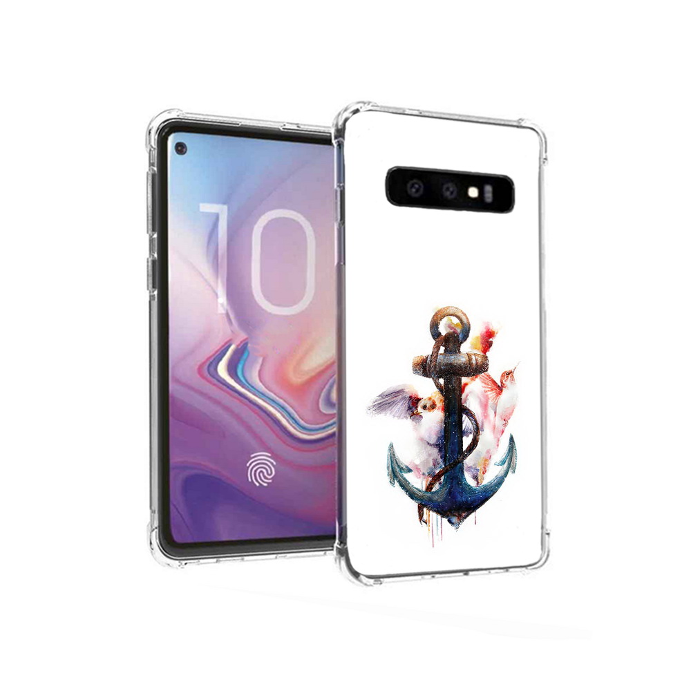 

Чехол MyPads Tocco для Samsung Galaxy S10 якорь с птицами (PT125897.498.703), Прозрачный, Tocco