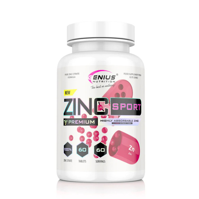 

Цинк Genius Nutrition Zinc Sport таблетки 60 шт., Zinc Sport