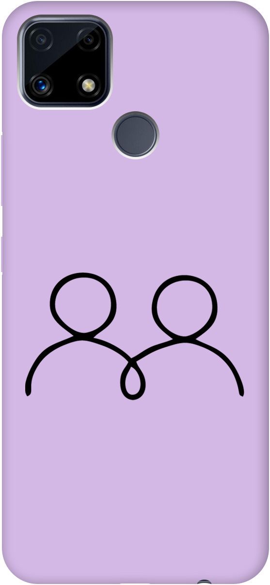 

Чехол на Realme C25 "Couple Lines" сиреневый, Фиолетовый;серый, 5623