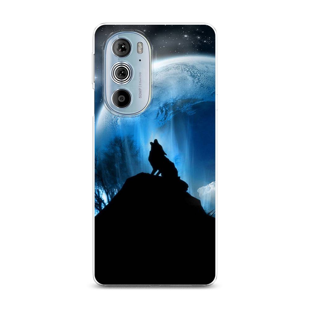 

Чехол на Motorola Edge 30 Pro "Волк 2", Синий;черный;белый, 243350-1