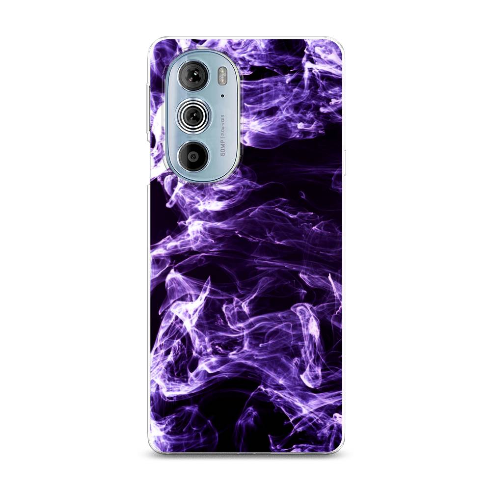 

Чехол на Motorola Edge 30 Pro "Фиолетовый дым", Фиолетовый;белый;черный, 243350-3