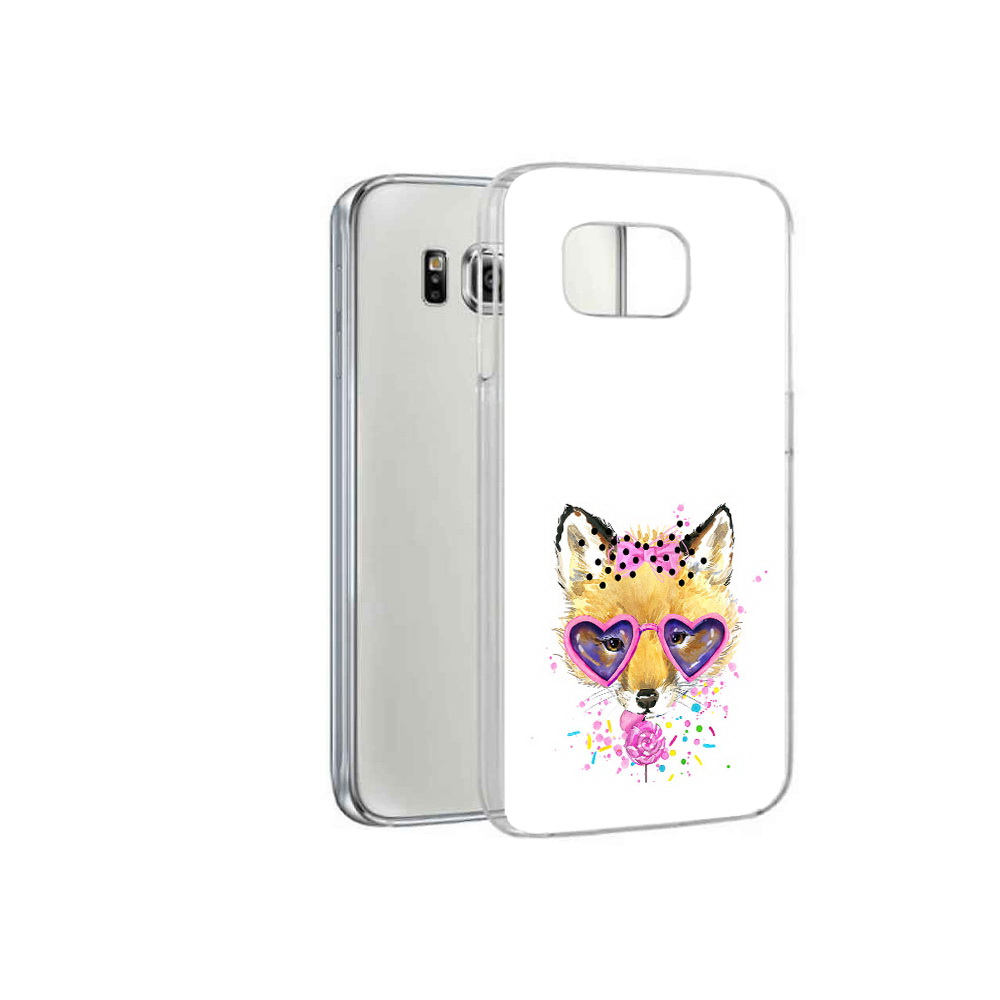 

Чехол MyPads Tocco для Samsung Galaxy S6 лисенок с бантиком (PT12300.506.441), Прозрачный, Tocco