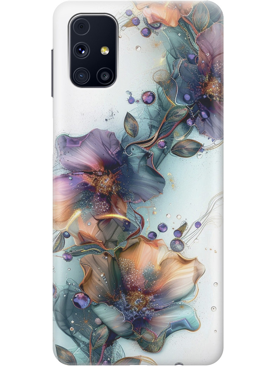 

Силиконовый чехол на Samsung Galaxy M31S с принтом "Мистические цветы", Прозрачный;белый;зеленый, 723348210