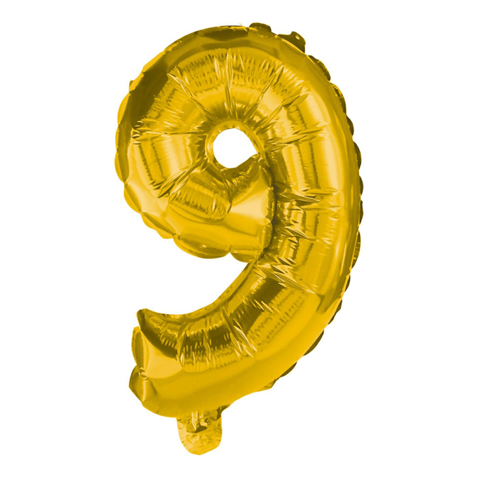 фото Воздушный шар procos 9 party essentials из фольги золотой