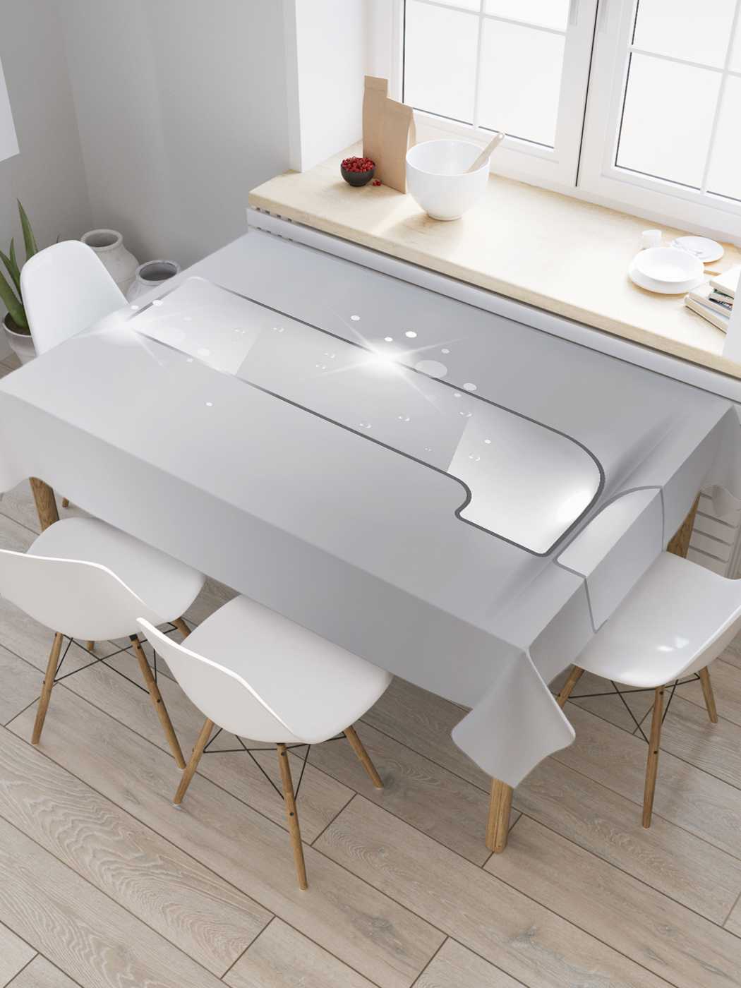 

Скатерть прямоугольная JoyArty "Сверкающая j" из оксфорда, 180x145 см, Сверкающая j