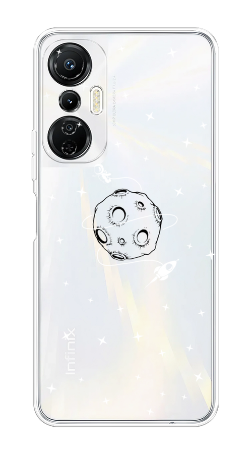 

Чехол на Infinix Hot 20S "Полет вокруг луны", Белый;серый;черный, 3103650-2