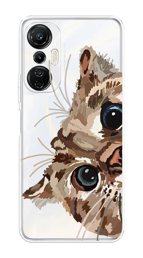

Чехол на Infinix Hot 20S "Любопытный кот", Коричневый;синий;черный, 3103650-1