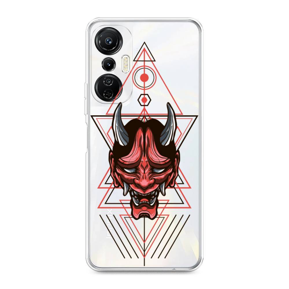 

Чехол на Infinix Hot 20S "Hanya Oni mask", Серый;красный;черный, 3103650-4