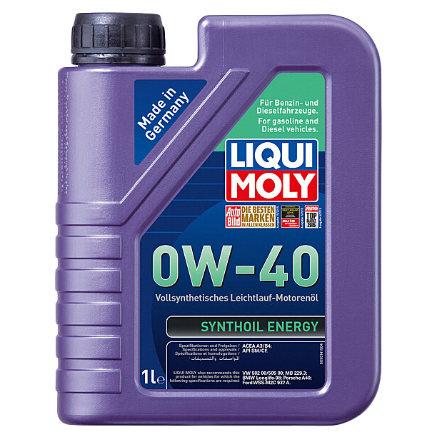 

Моторное масло LIQUI MOLY Synthoil Energy 0W40 1л