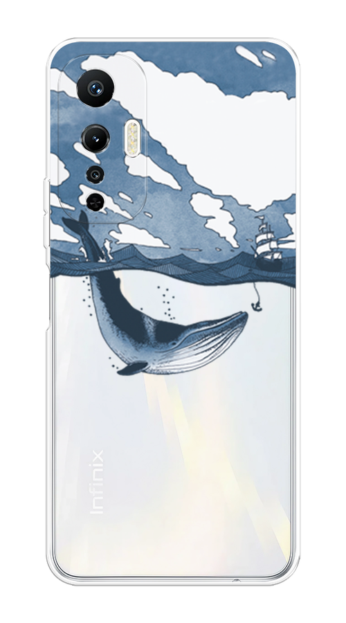 

Чехол на Infinix Hot 20S "Большой кит", Синий, 3103650-1