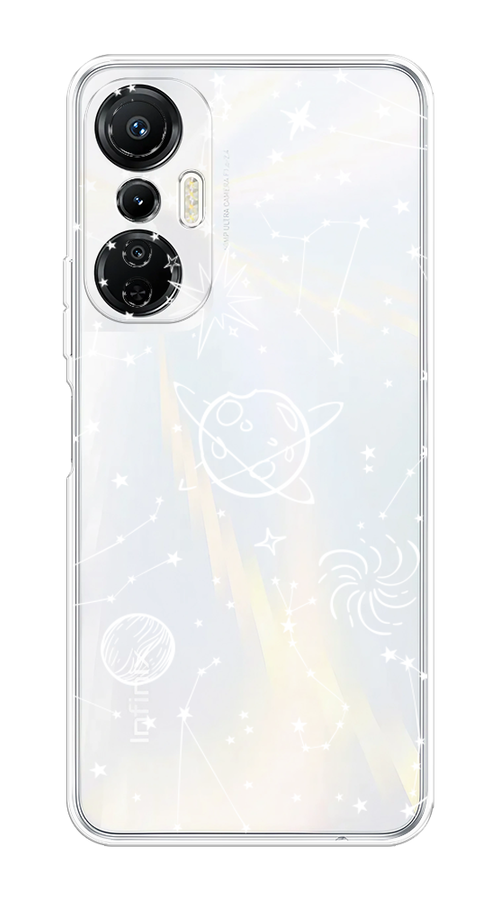 

Чехол на Infinix Hot 20S "Планеты в космосе", Белый, 3103650-2