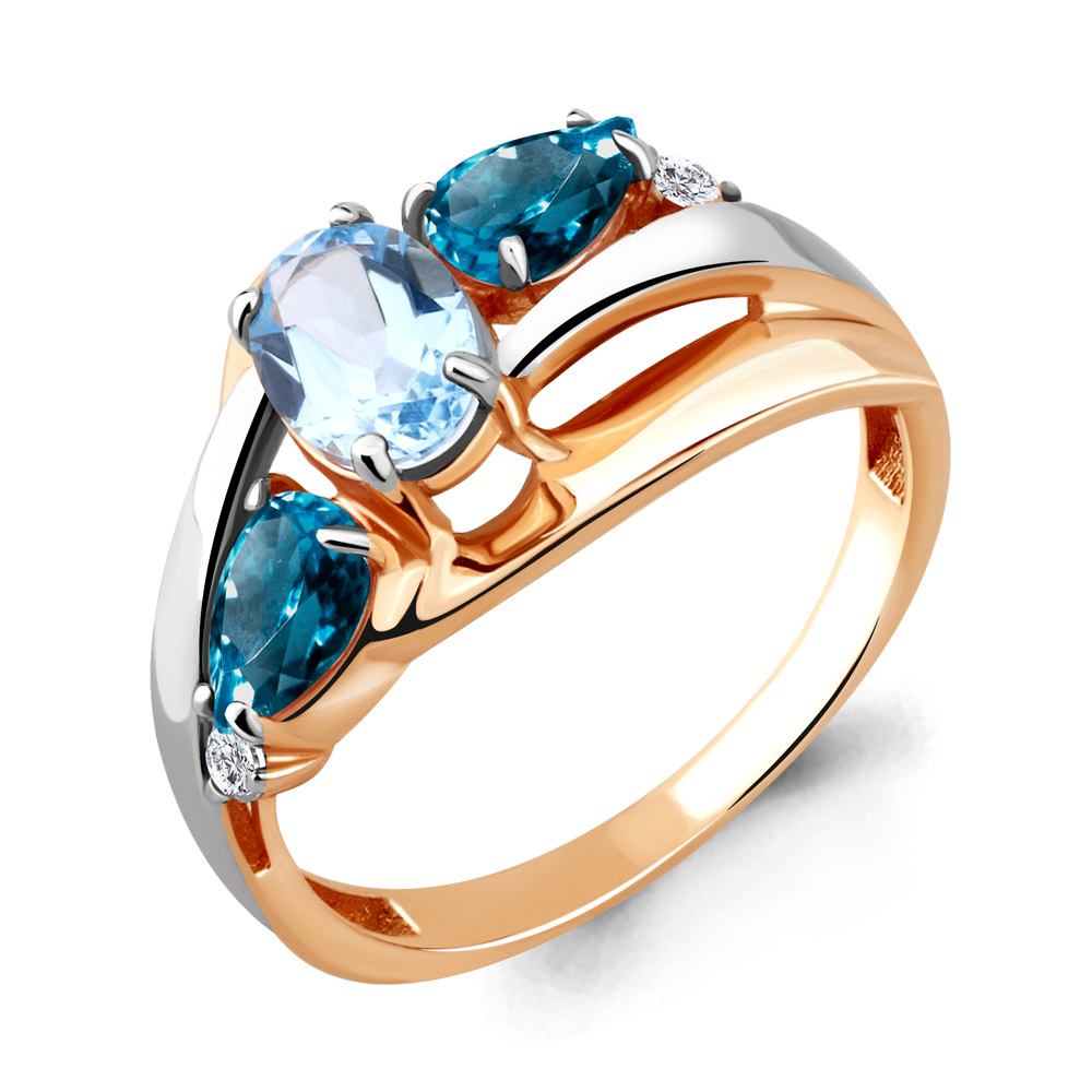 

Кольцо из серебра с топазом Aquamarine Aquamarine 69068600А_925_з р, 69068600А_925_з