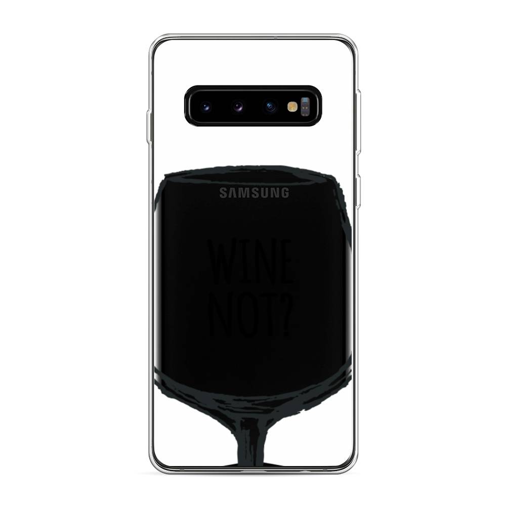 

Чехол на Samsung Galaxy S10 "Wine not white", Белый, 27050-6