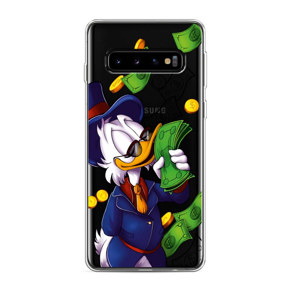 

Чехол на Samsung Galaxy S10 "Scrooge McDuck with Money", Синий;зеленый;белый, 27050-6