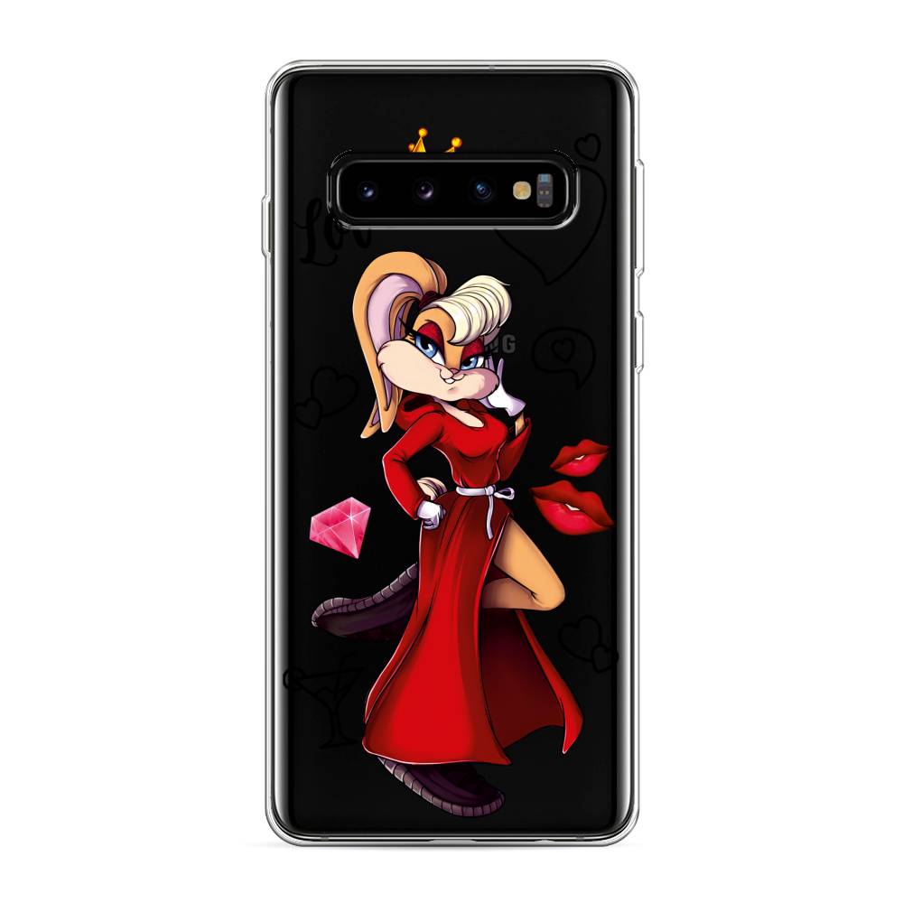 

Чехол на Samsung Galaxy S10 "Rich Lola Bunny", Красный;бежевый;оранжевый, 27050-6